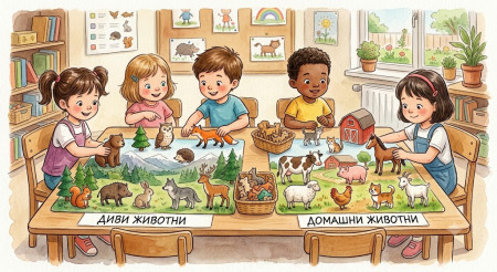Сравнявам домашните и дивите животни